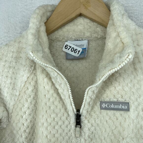 COLUMBIA Jacket Womens L 14 16 Bugaboo Fleece Interchange Full Zip Off White - Picture 12 of 12